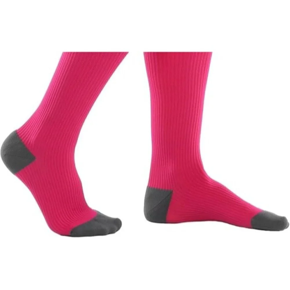 SLS3 Sports Compression Socks Pink- MED Athletic Knee High Graduated Compression